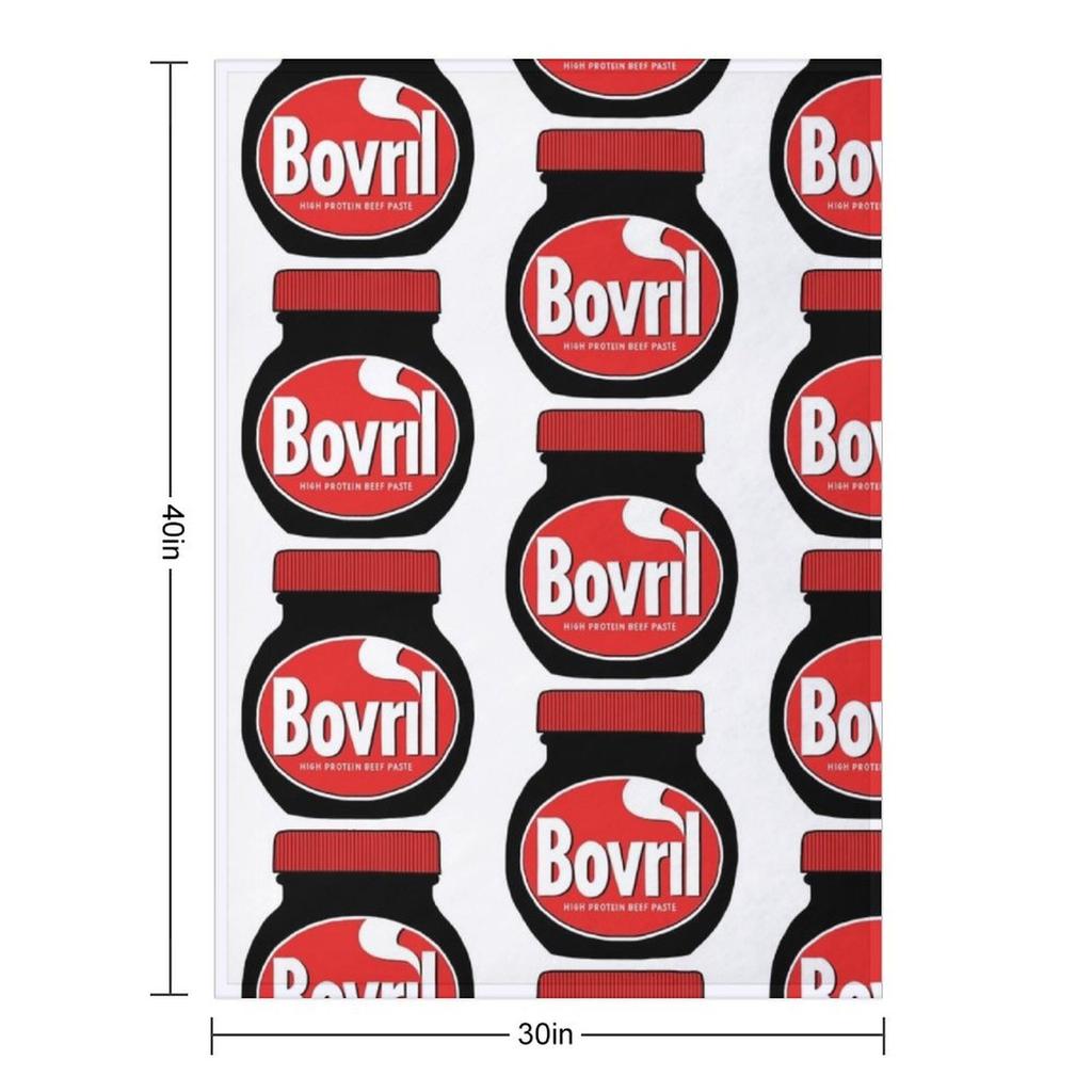 Bovril Illustration Throw Blanket Soft Plaid Luxury Designer Custom Kid'S Blankets