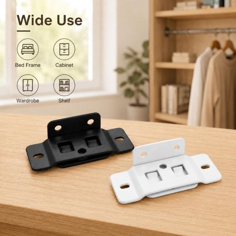 Locking Shelf Fixing Hardware, Steel Support Parts with Mounting Holes for Cabinet Board Installation and Repair
