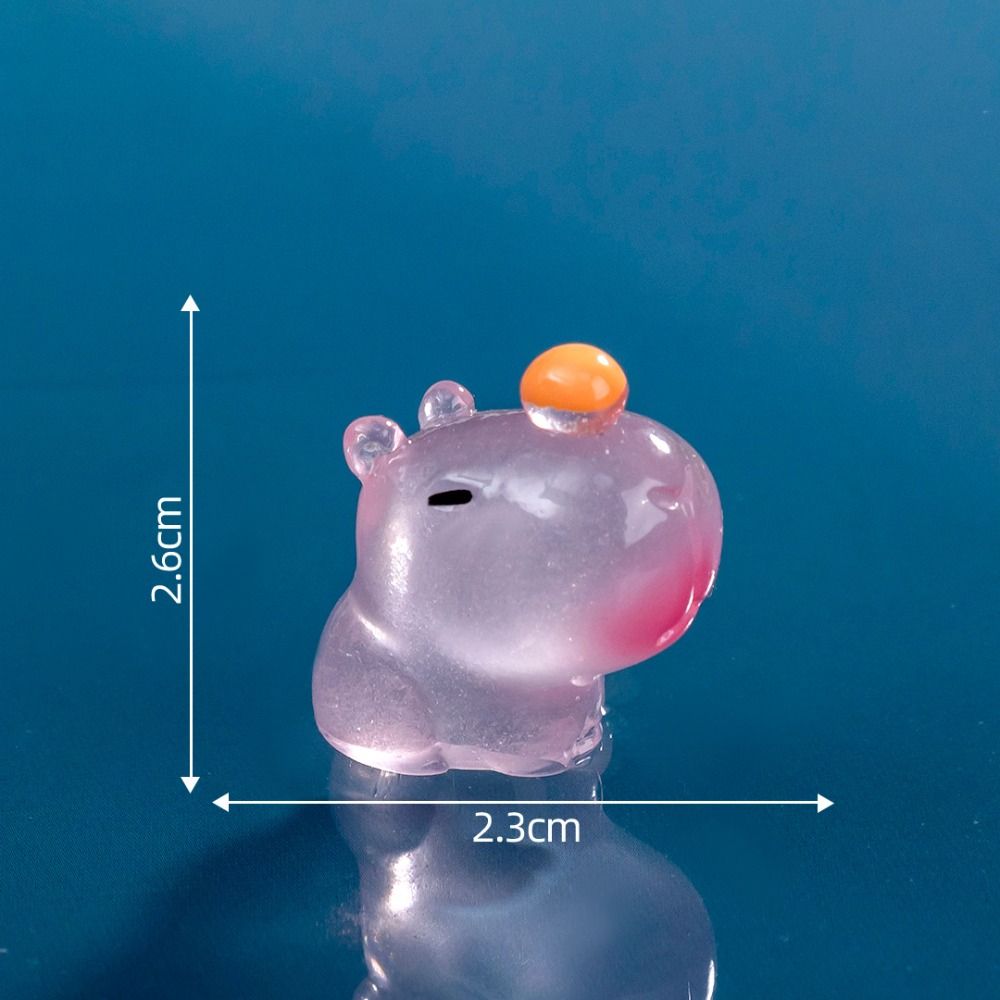Glow At Night Miniature Resin Mini Frog DIY Home Decor Frog Ornaments Figurines Desk Fairy Garden Decor Sequin Micro Landscape