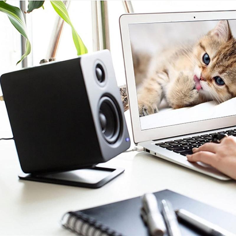 Universal Fit Heavy Duty Speaker Mount For Desktop HIFI Systems Tool Less Quick Assembly 15 Degree Angled Base