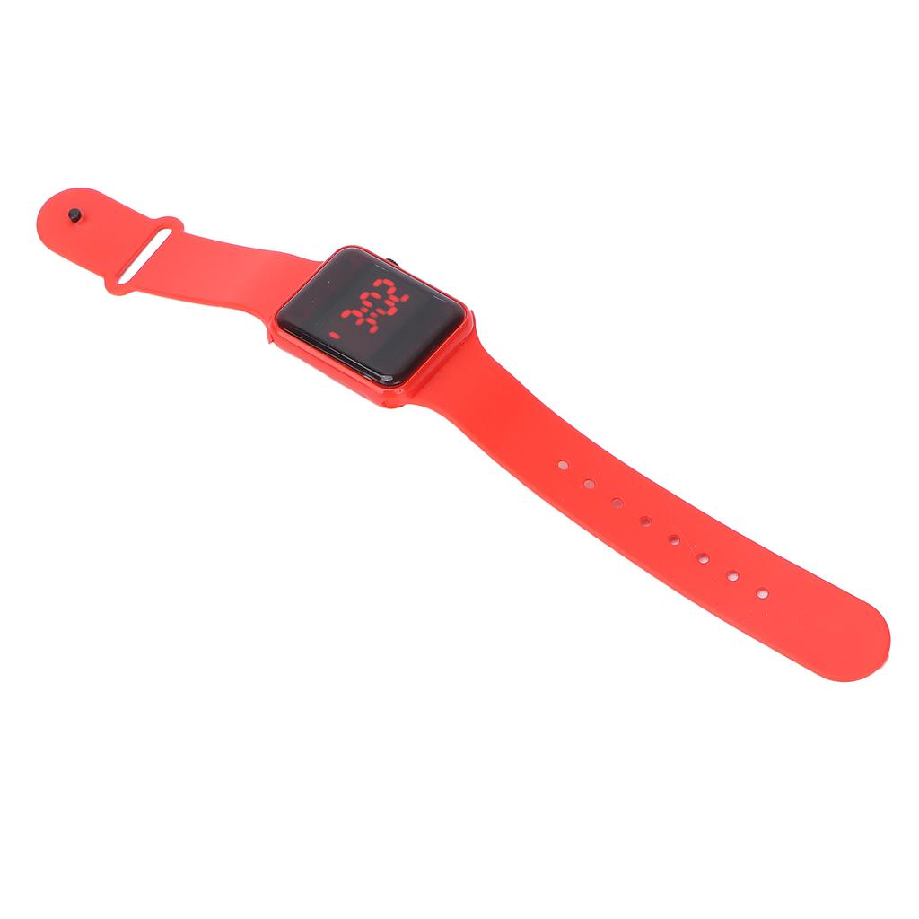 Světelné elektronické hodinky Módní stylové náramkové hodinky Digitální hodinky NáramekČervená