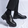 Low-top Thick-soled Heightening Big-headed Leather Shoes Men's Size 38-46, Spring and Autumn New Men's Time
