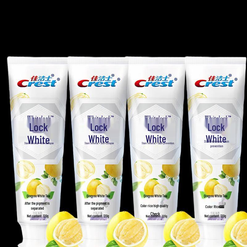 Crest Dual Color Lock White Toothpaste - Clear Pomelo White Tea 4-Pack