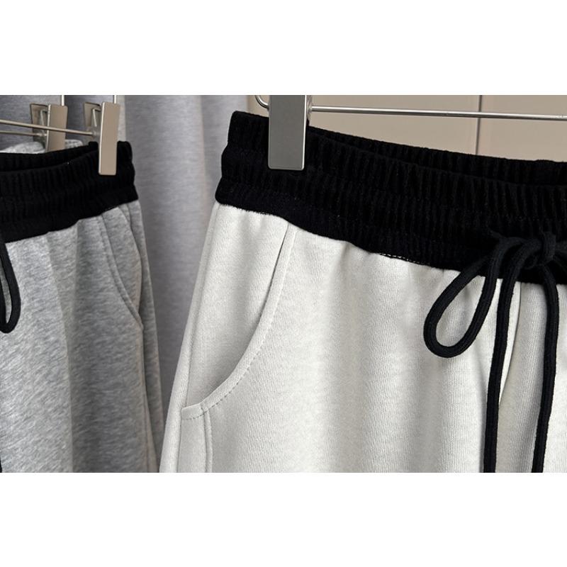 Plus Size Winter Fleece Casual Banana Straight Long Pants For Women