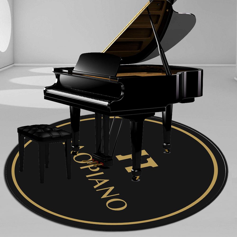 Round Piano Carpet Giveaway Floor Mat Musical Instrument Promotional Item Qin Shop Gift Company Quick Manufacturing