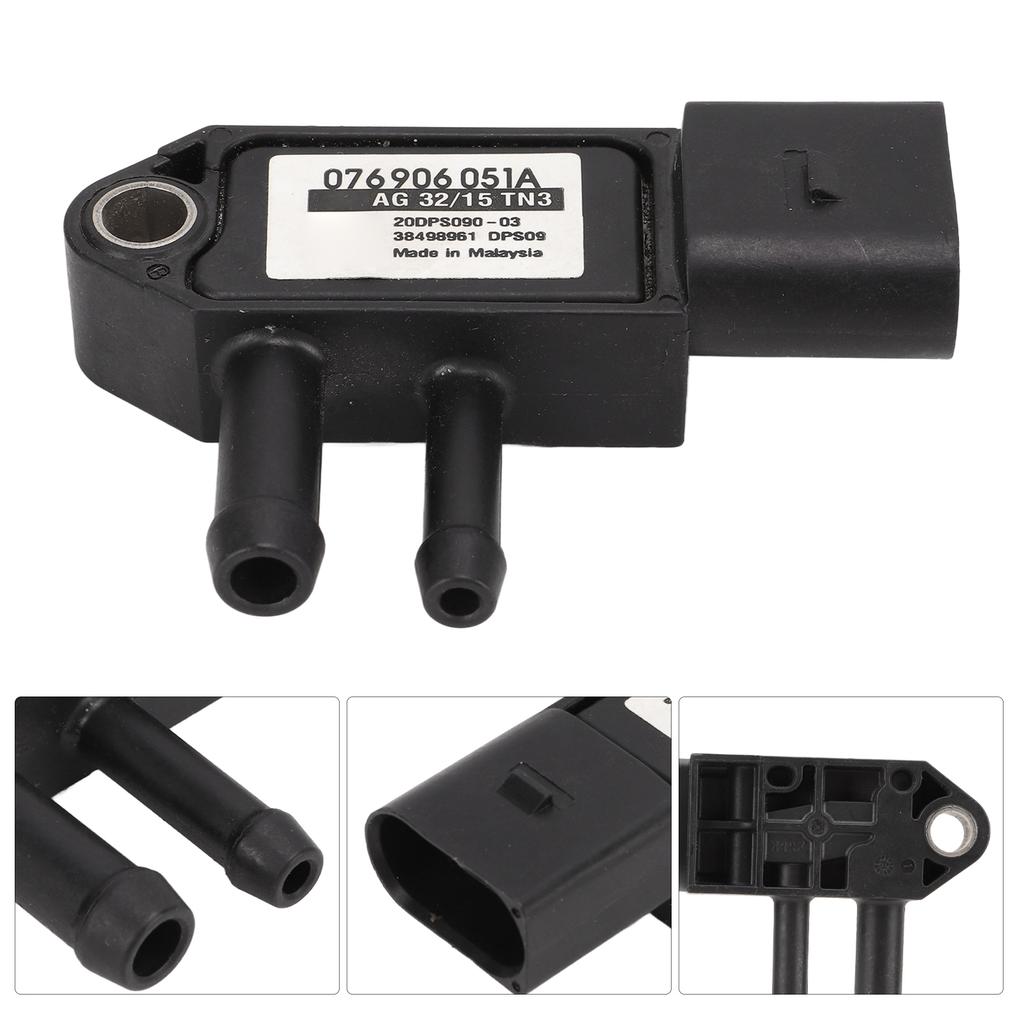 DPF Diesel Differential Pressure Sensor 3 Pin Connector 076906051A Replacement for A3 A4 A6 S4 S6
