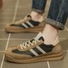 Fashion Men's Spring Autumn Casual Leather Shoes Mens Vulcanized Shoes Classic Non-Slip Walking Trainers Mens Fashion Sneakers Male Soft