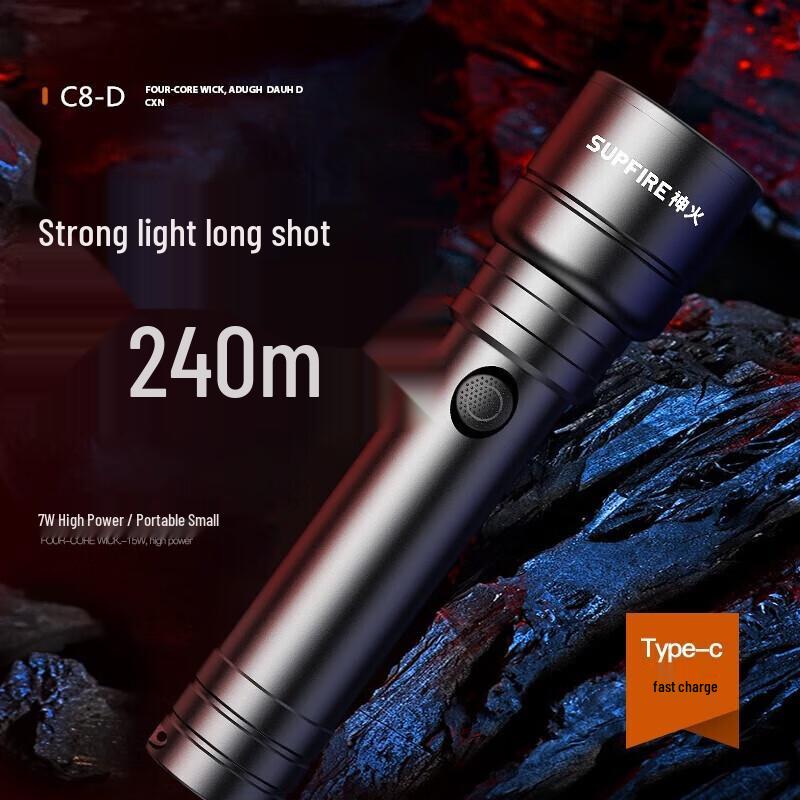 Supfire C8 Series High-Power LED Tactical Flashlight