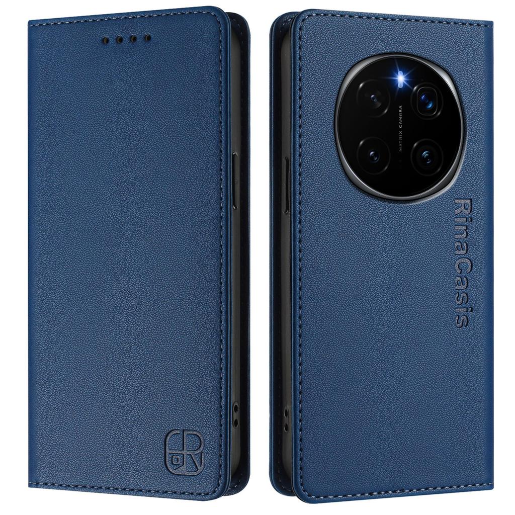 For Honor Magic7 Pro 5G Leather Case RINACASIS RC01 Phone Cover with RFID Blocking Wallet Stand