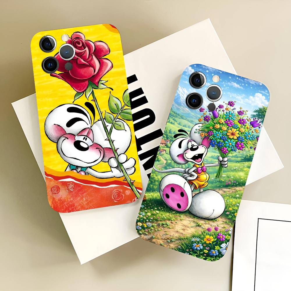 Cartoon D-Diddl Phone Case Black Silicone Soft Shell For IPhone 17 16 15 14 13 12 11 Air Pro Max Plus Hot Sale