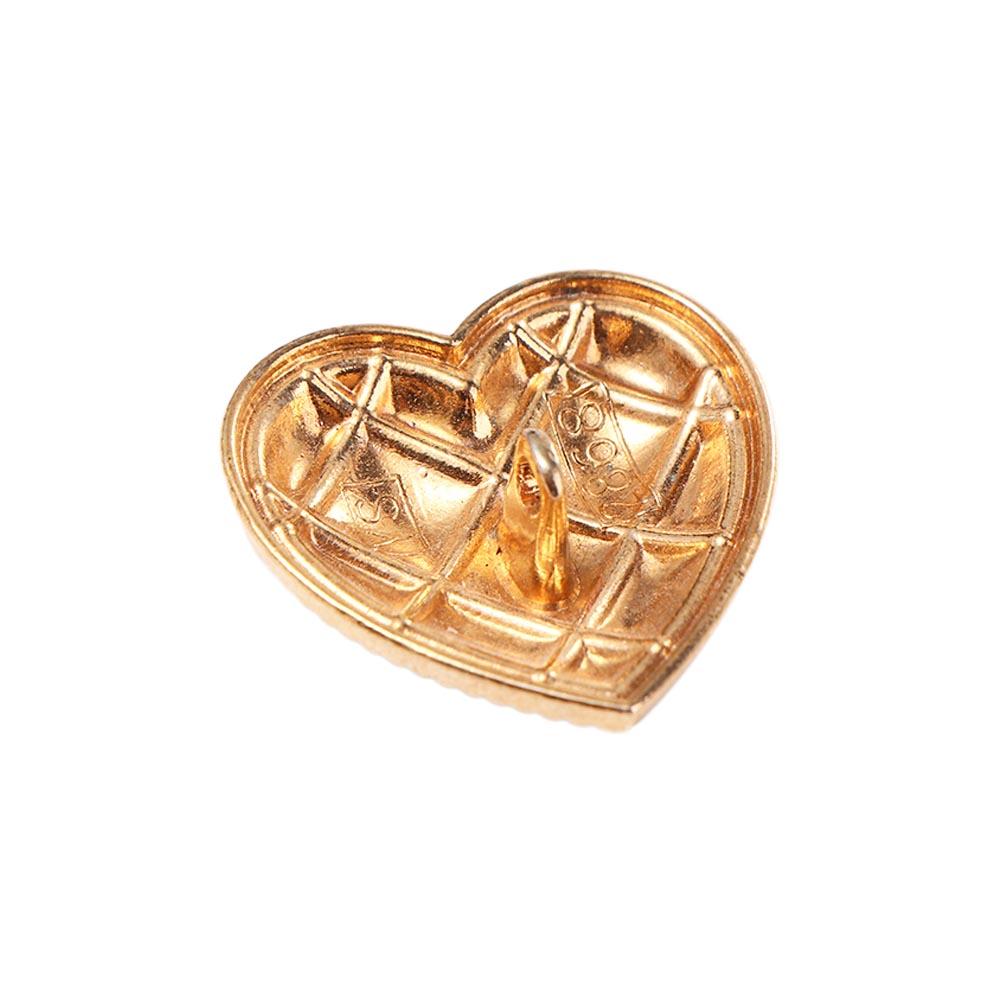 DIY Vintage Gold Heart Clothing Accesories Decorative Buttons Sewing Material Metal Shank Buttons