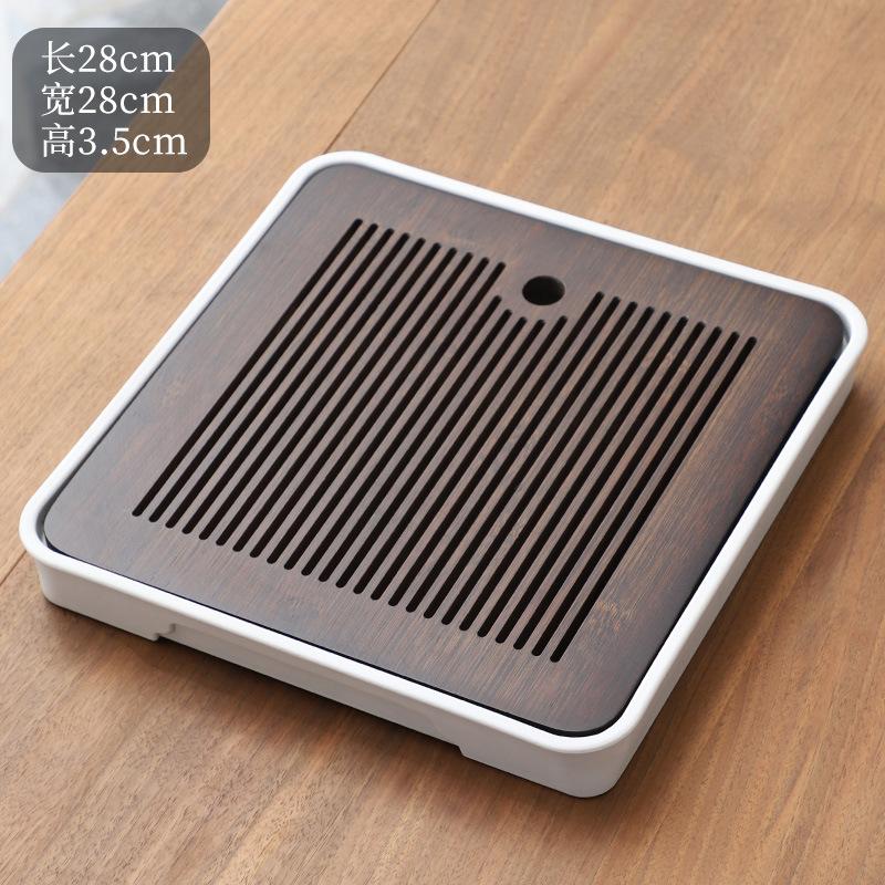 1Pcs Portable Bamboo Tea Tray Small Household Simple Kung Fu Set Drainage Storage Dry and Wet Dual Use