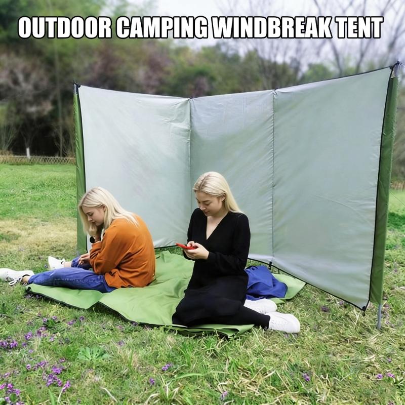 Multifunctional Outdoor Use Wind Barrier Screen Folding Tent Wind Shield Oxford Cloth Texture for Tents Large Design
