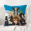 Anime K-K-On Cushion Cover Summer Coolness Linen Fabric Double-Sided Printing Pillow Case Sofa Home Decor Gift