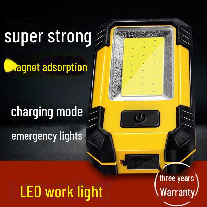 USB Rechargeable LED Work Light: Emergency Maintenance Torch with Magnet & COB Inspection Feature