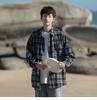 Men's Retro Plaid Long Sleeve Shirt - Spring/Autumn Casual Jacket