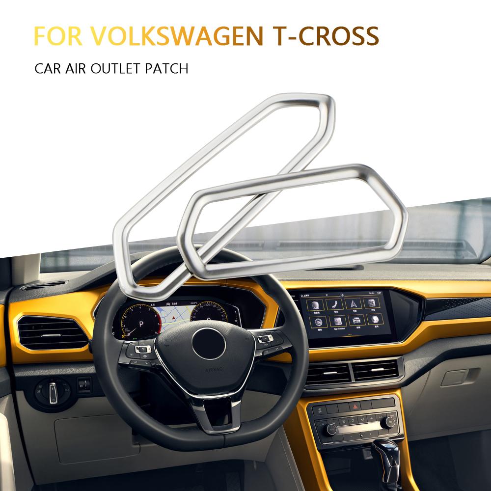 Car Dashboard Front AC Air Conditioning Outlet Vents Frame Cover Trim for VW Volkswagen T-Cross T Cross 2019 - 2023 Lhd Accessories