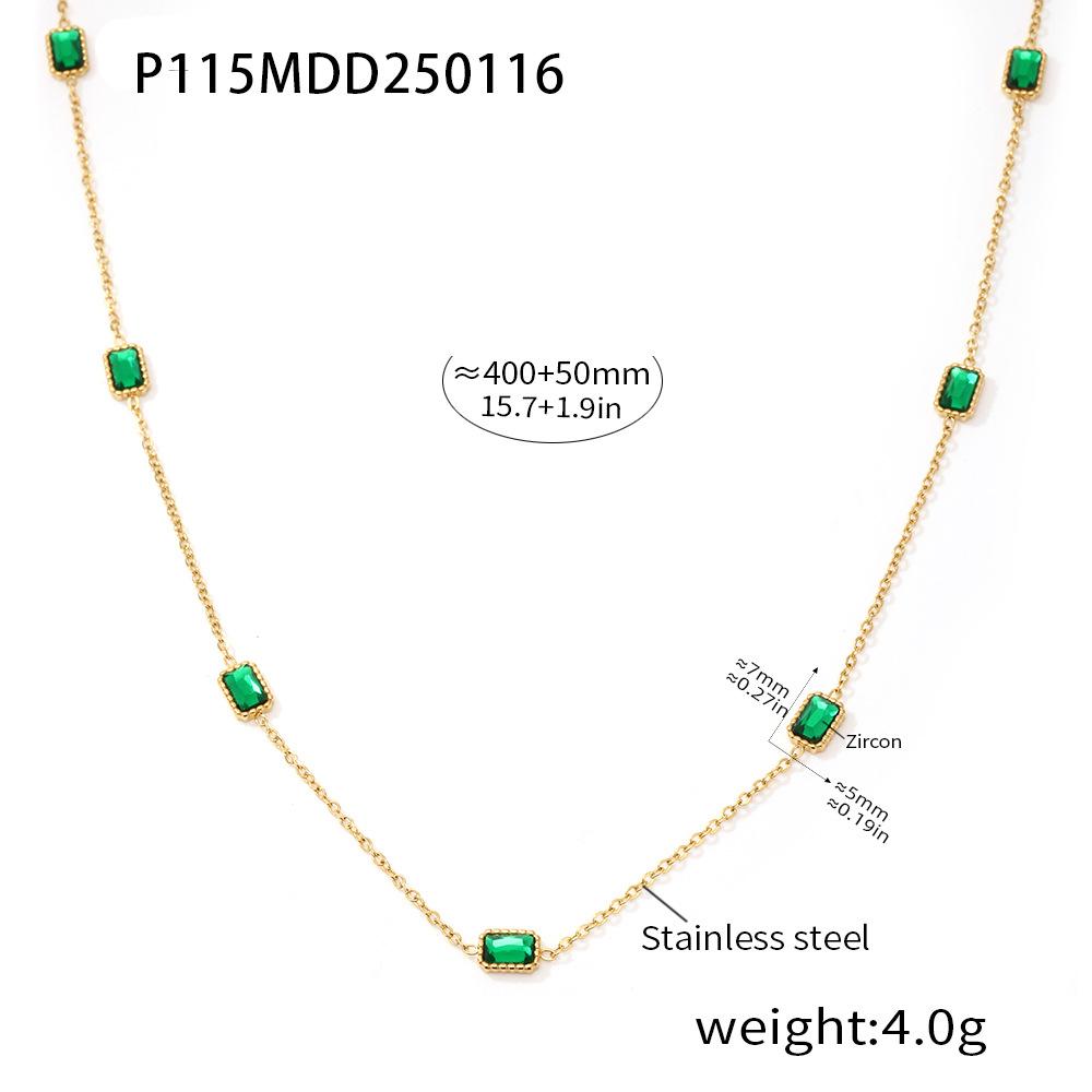 New Handmade Inlaid Necklace Bracelet Ins Style Niche Temperament Exquisite Set 40CM