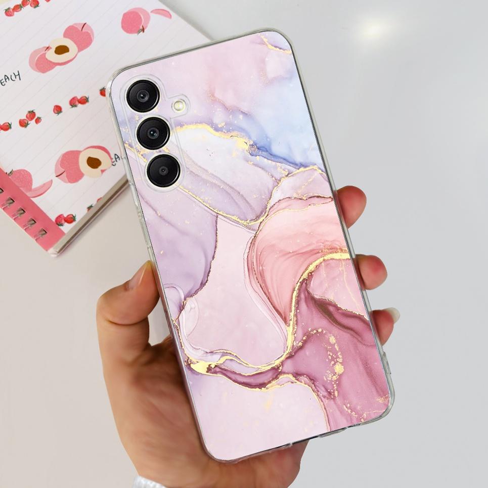 For Samsung Galaxy A25 5G 2023 Case Samsung A15 5G A35 A555G Transparent Soft TPU Etui With Fashion Pattern Galaxy A15 4G Cover