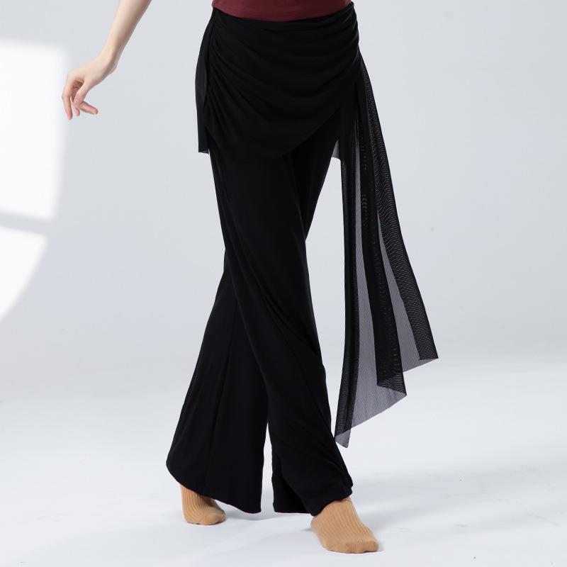 Loose Gauze Queen Classical Wide Leg Pants Modern Dress Adult Performance Dress Training Dance Pants