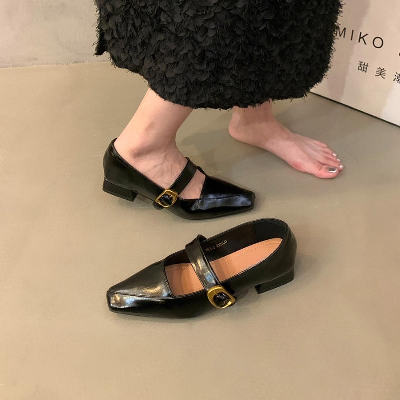 Retro Woman Shoes Female Footwear  New Dress 2025 Summer Leather Rubber Rome Fashion Floral Hoof Heels