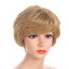 Ladies Layered Wig With Bangs Short Blonde Wigs for Women Synthetic Hair Daily Cosplay Party Wig Heat Resistant Fibre Wig