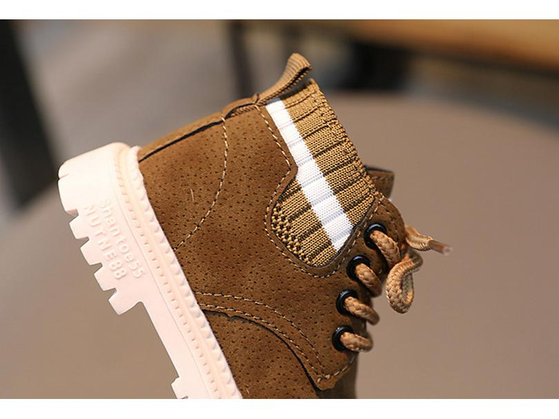 Children's Martin Boots - Autumn/Winter British Style Leather Ankle Boots for Boys and Girls (Sizes 3-6)