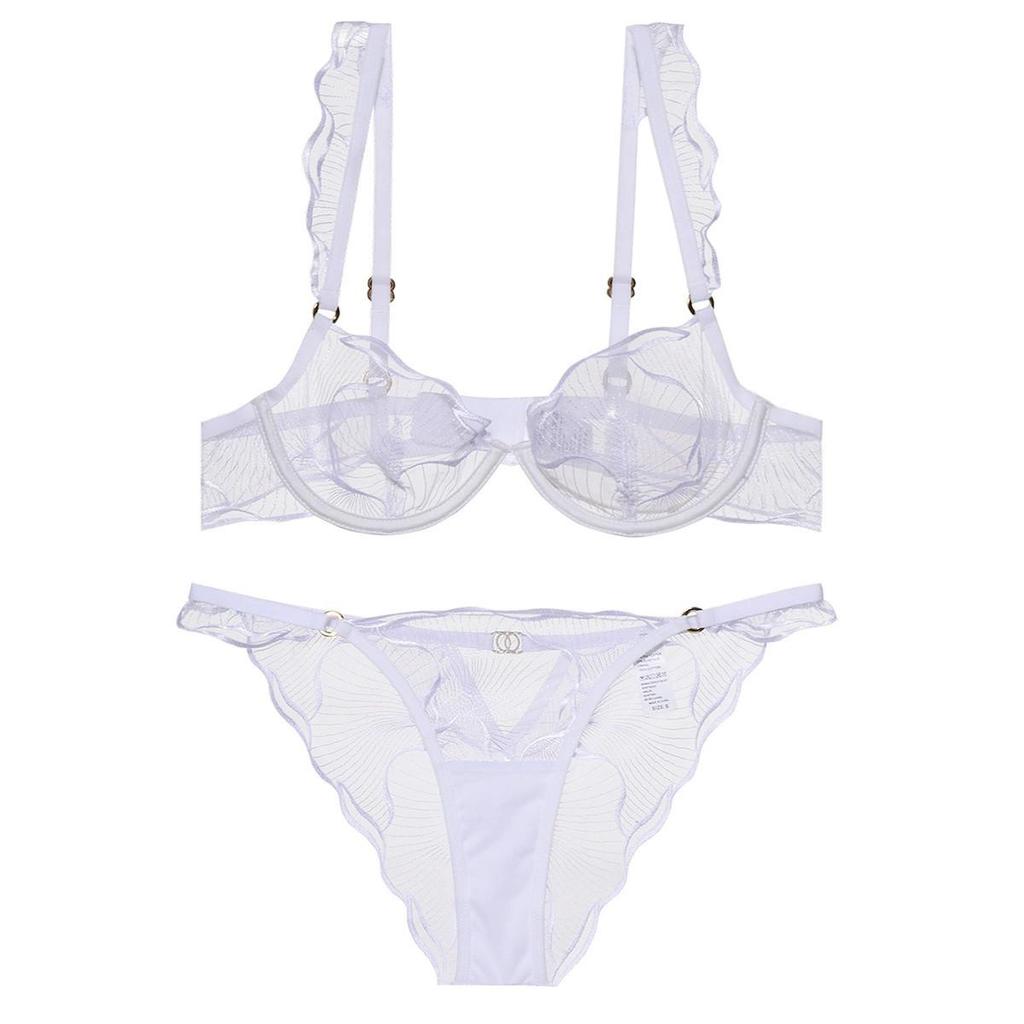 Set Intimo Ultra Sottile Francese Sexy Rete Traspirante Reggiseni Donne Estate Pizzo Lingerie Nero Tentazione Intimo Slip Set