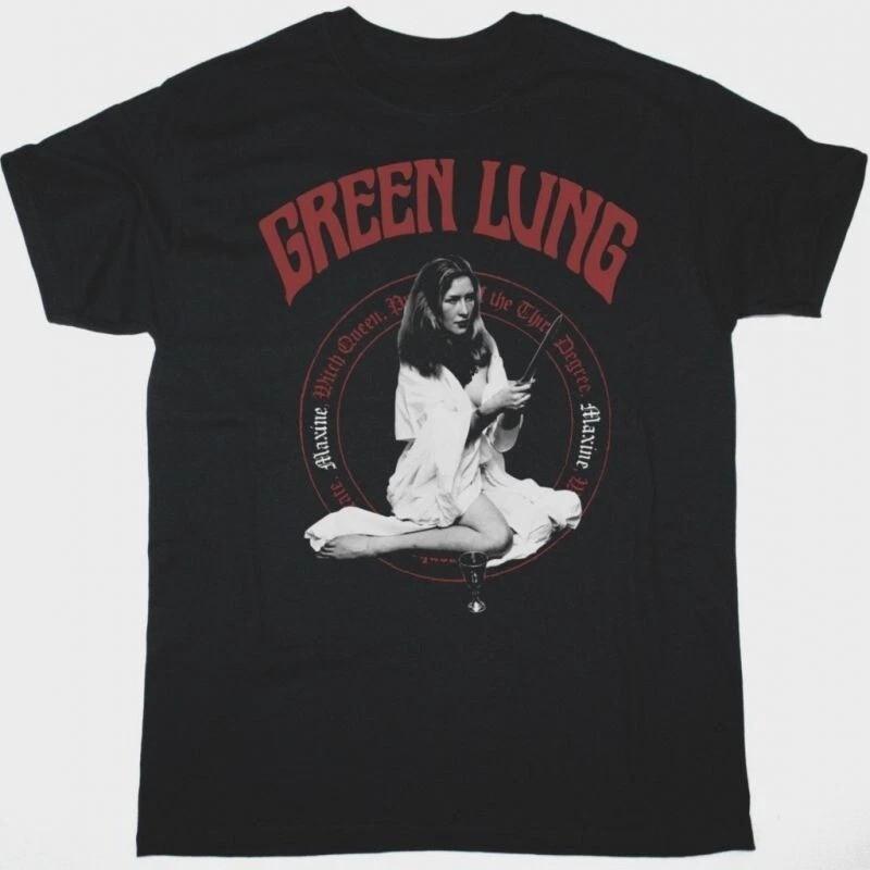 VTG Green Lung Band Maxine Witch Queen Cotton Black Shirt All Size Rare S разноцветный