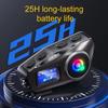 Q58-MAX Motorcycle Helmet Bluetooth Headset Intercom LED Lighting Dual 500M IP65 Rateddeep Waterproof Stereo FM Radio Interphone