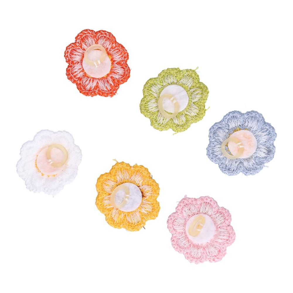 24pcs Elastic Dog Hair Tie Decorative Flower Hair Tie Fashion Dog Grooming Decor Outdoor Walking