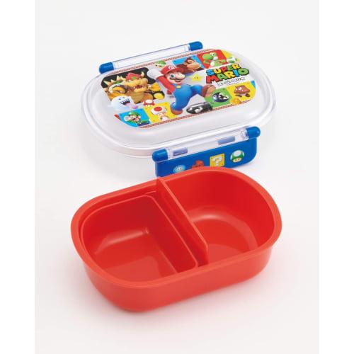 Skater Children's Bento Box, 360ml Capacity, Fluffy Lid, Made In Japan, Single Tier, Dishwasher and Microwave Safe, Super Mario 23, Boys', QAF2BAAG-A