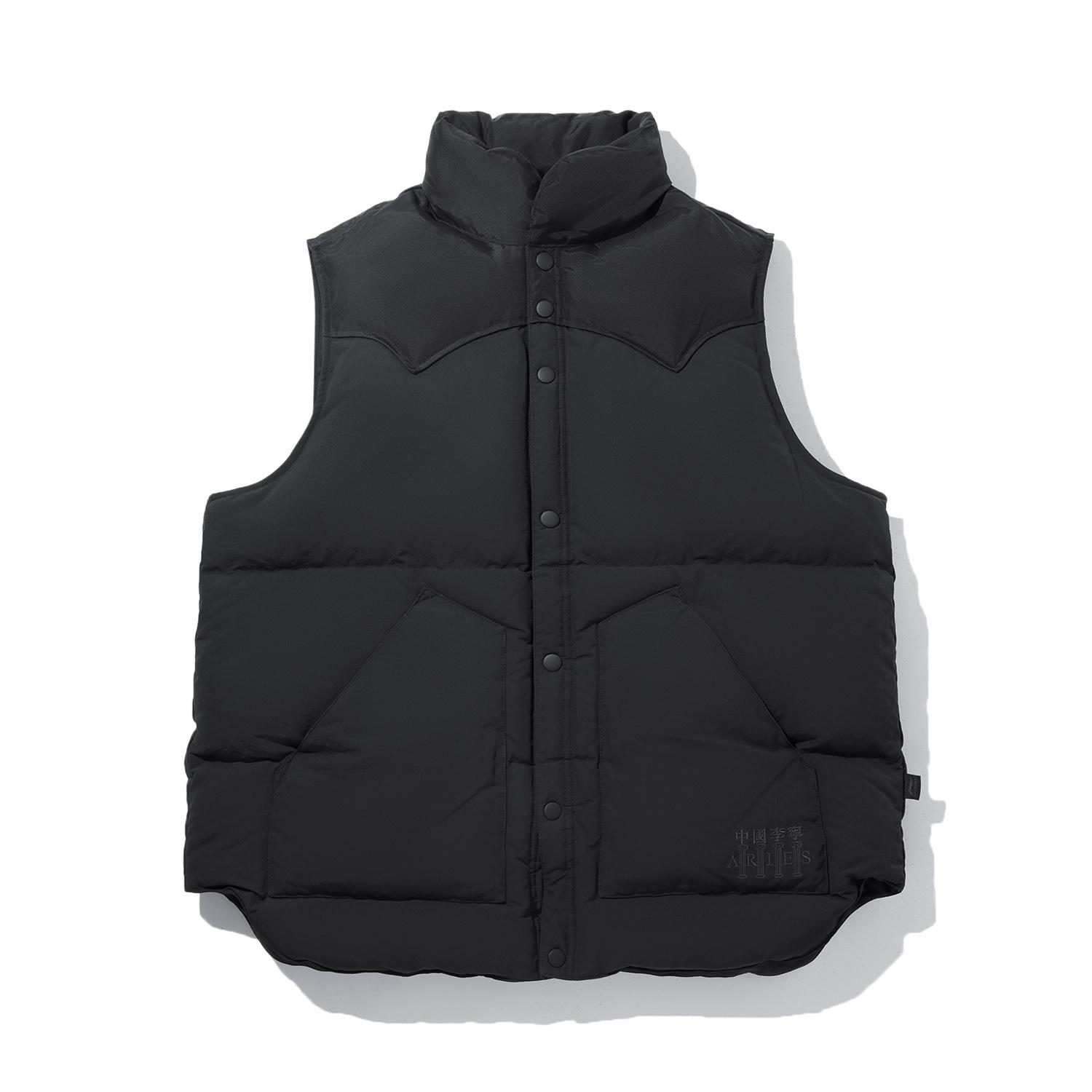 Li Ning Down Vests Men s Standard Black Stand Collar Moderate Other AMRV097-5 L