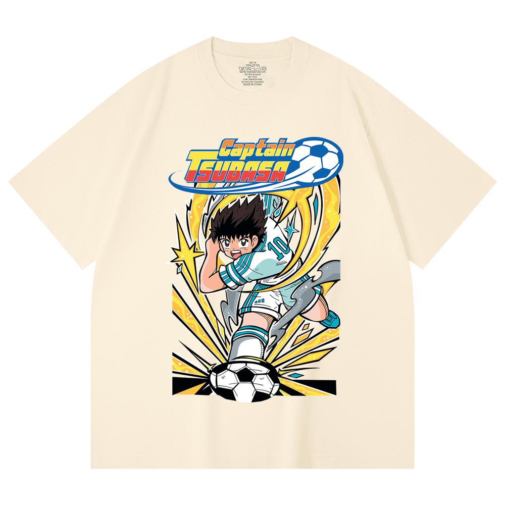 230 Gsm 100% Cotton Captain Tsubasa V1 Print Unisex Heavy Cotton T Shirt