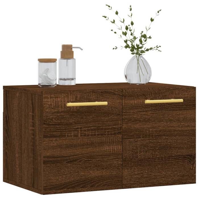VidaXL Wall Cabinet Brown Oak 60x36.5x35 Cm Engineered Wood 830011