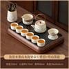 Tea Set Ru Kiln Kung Fu Home Office Cover Bowl Light Luxury High-end Teapot To Make Tea 1011 New Teacup Gift