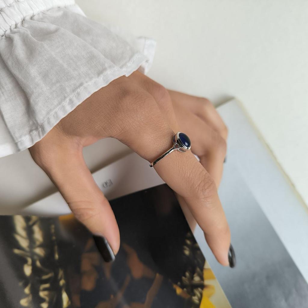 Серебряное кольцо с сапфиром nano, вес изделия 2,52 гр (2188933)