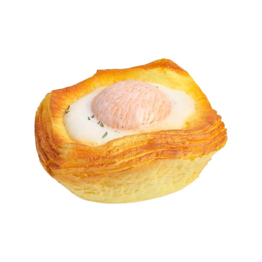 Soft Fidget Squeeze Toy Cartoon Mochi Squish Foam Toy Fashion Egg Bread Squeeze Toy Home Use Egg Pastry