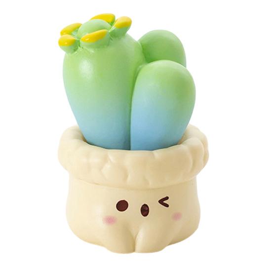 Mini Figurine Cactus Mignon en Résine Ornement Miniature Plante en Pot Petite Plante Cactus Artificiel Faux pour Tableau de Bord de Voiture Bureau à Domicile