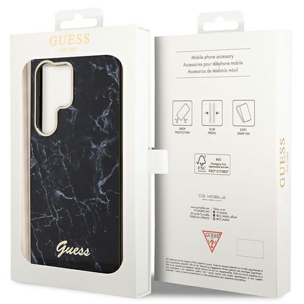 Etui Do Samsung Galaxy S23 Ultra Guess Marble Czarne