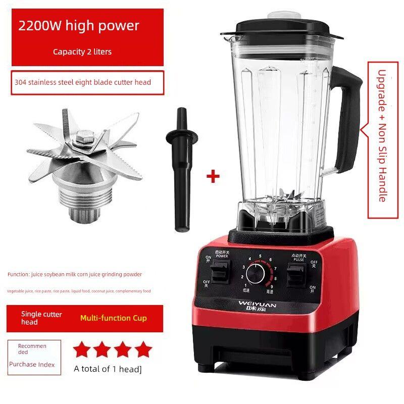 

Weiyuan Cytoderm Breaking Machine Commercial Breakfast Shop Soybean Milk For Home Stirring Juice Smoothie Ice Crushing Sand High-Power Cooking Machine 2 liters Red [multi-function Cup]]