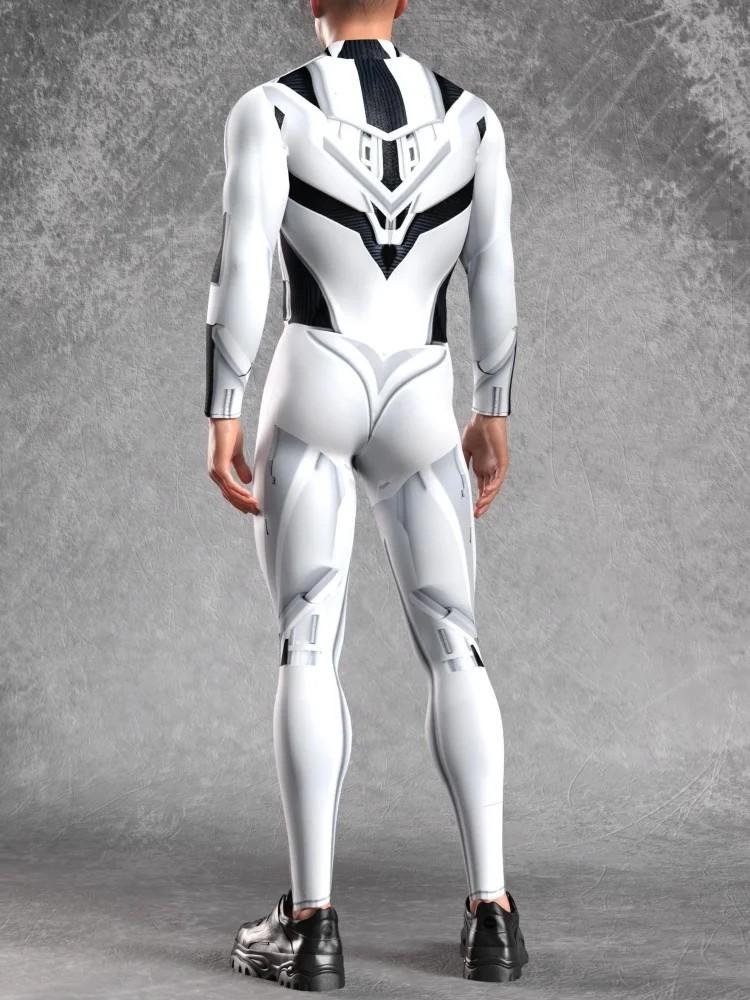 3D Digital Printing Stage Performance Costumes Adults Halloween Events Carnival Theme Party Cosplay Outfit Pretend Game Jumpsuit