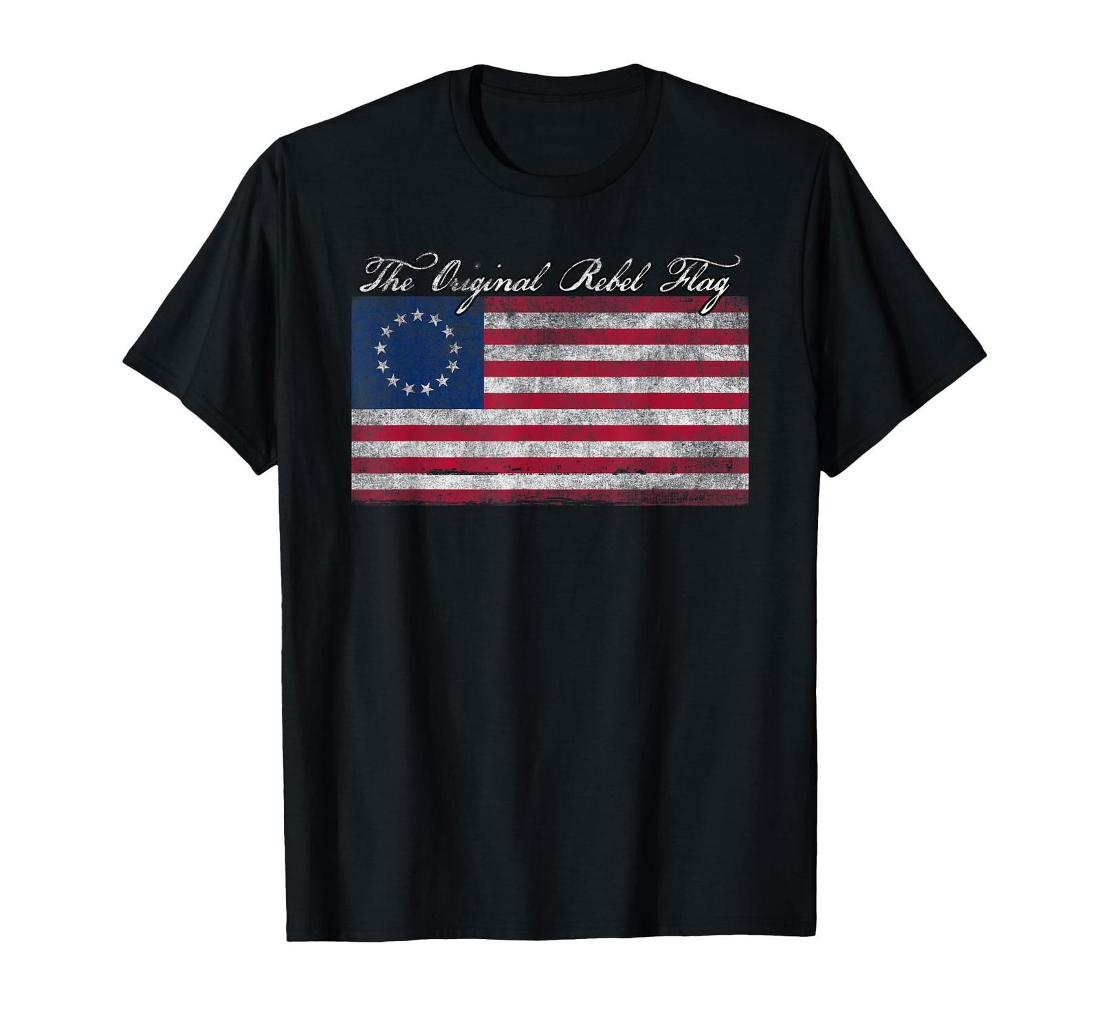 Betsy Ross Original Rebel USA American Flag T-Shirt T-Shirt S разноцветный