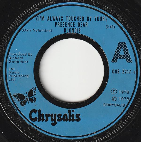 

7-дюймовая пластинка BLONDIE Im Always Touched By Your Presen CHS2217 Chrysalis 1978 UK Rock Б/у
