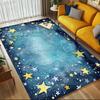 Stars Night Crystal Velvet Office Chair Mat Area Rug - Non-Slip, Floor Mat, Office Desk Chair Rugs,Christmas Gift-1106099