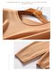Autumn/Winter Women's Wool Sweater: Round & V-Neck, Rolled Edge, Long Sleeve, Thin Knit Top