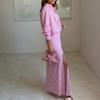 1116 Summer New Women's Clothing, European and American Women's Clothing, Fashionable Casual Striped Long-sleeved Shirt Skirt Set