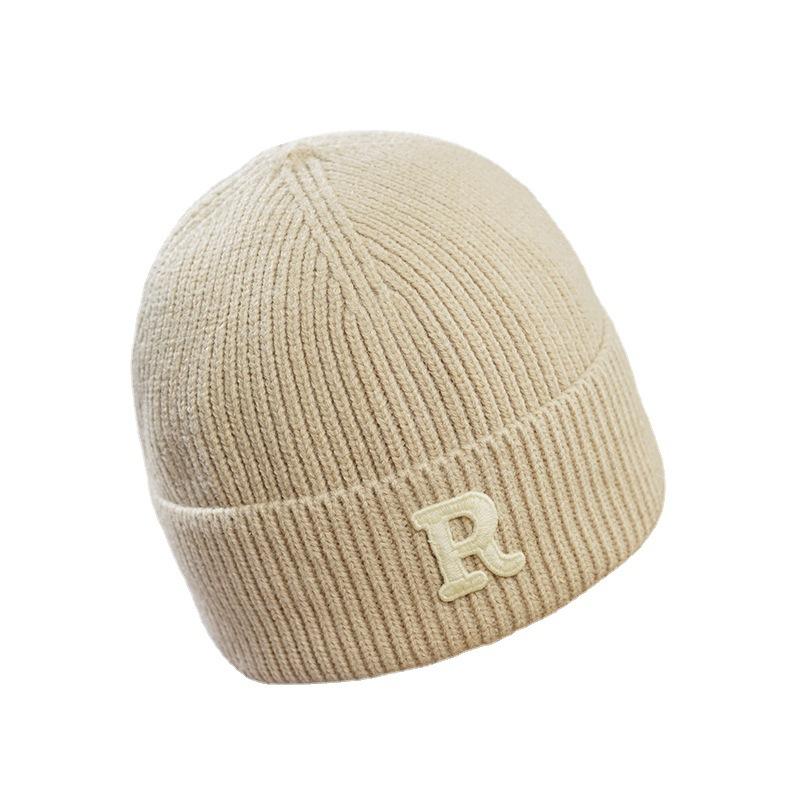 Hat Women's Winter New Korean Version Wool Hat Student Letters Warm Knitted Hat Versatile Cold Hat Men