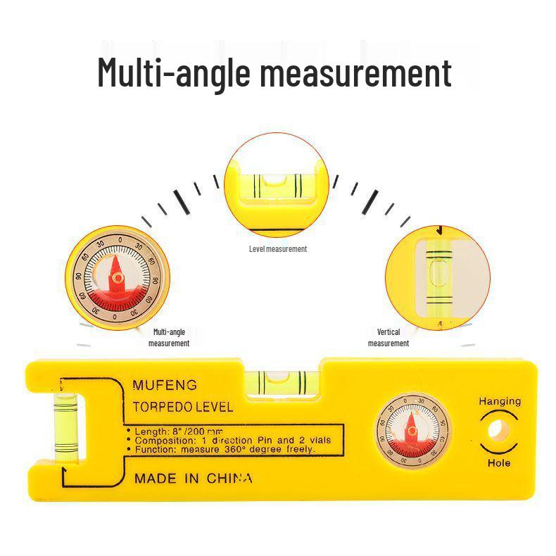 Mini Portable Magnetic Spirit Level - Multi-Functional Precision Tool for Measuring Angles and Decorations