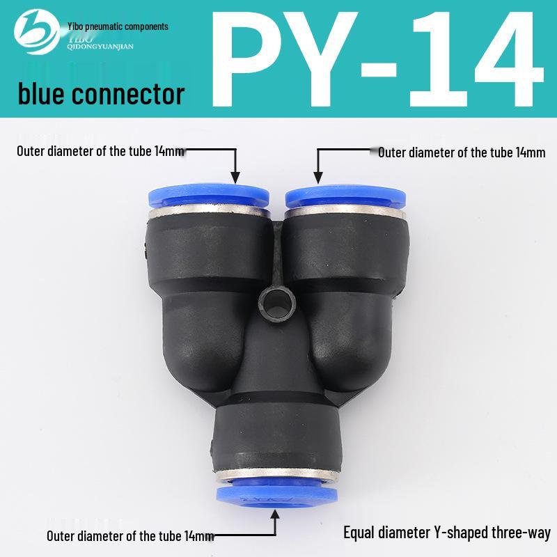 Wirtschaftlicher blauer pneumatischer Schnellkuppler: Gerade, T-Stück, Vierweg, Fünfweg, Reduzierstück für PU/PE/PY/PZA/PK/PV